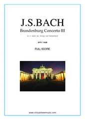 Noten Brandenburg Concerto III (Partitur)
