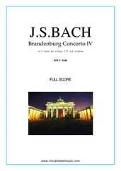 Noten Brandenburg Concerto IV (Partitur)