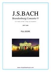 Noten Brandenburg Concerto V (komplett)