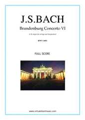 Noten Brandenburg Concerto VI (komplett)