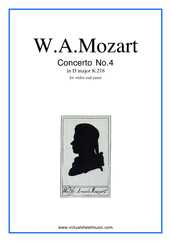 Noten Concerto No. 4 in D major K218
