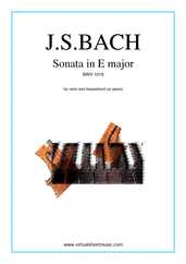 Noten Sonata in E major BWV 1016