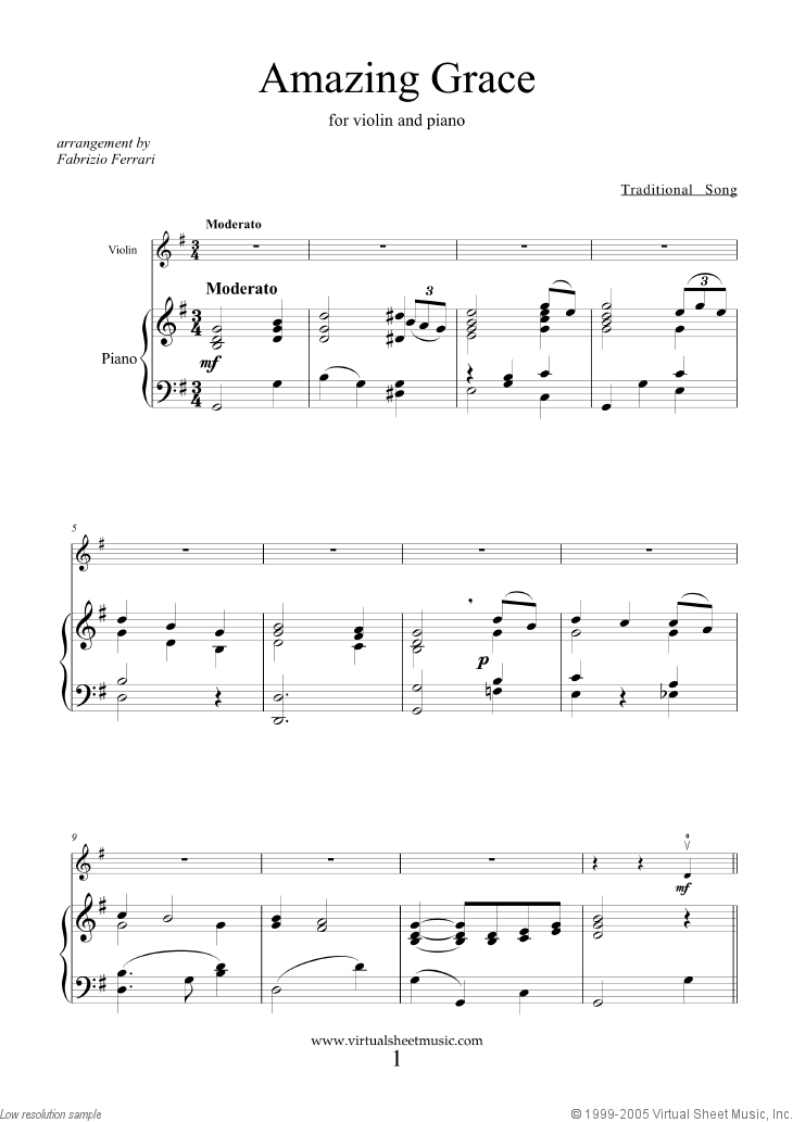 Noten Amazing Grace