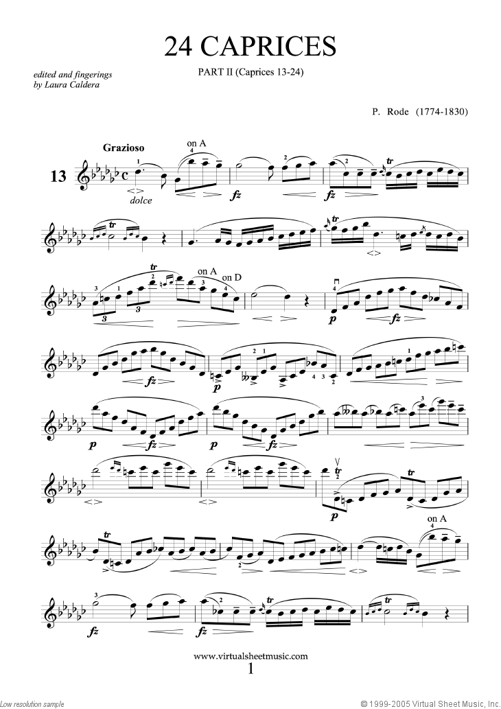 Noten Caprices part II (13-24)
