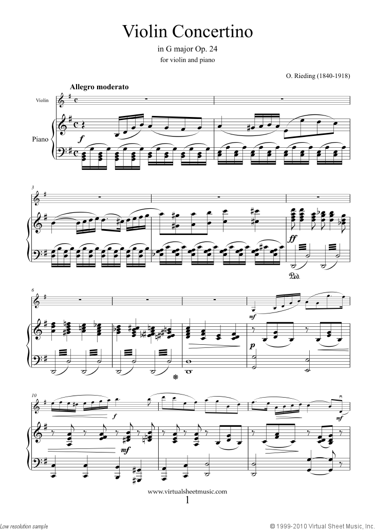 Noten Concertino in G major Op.24