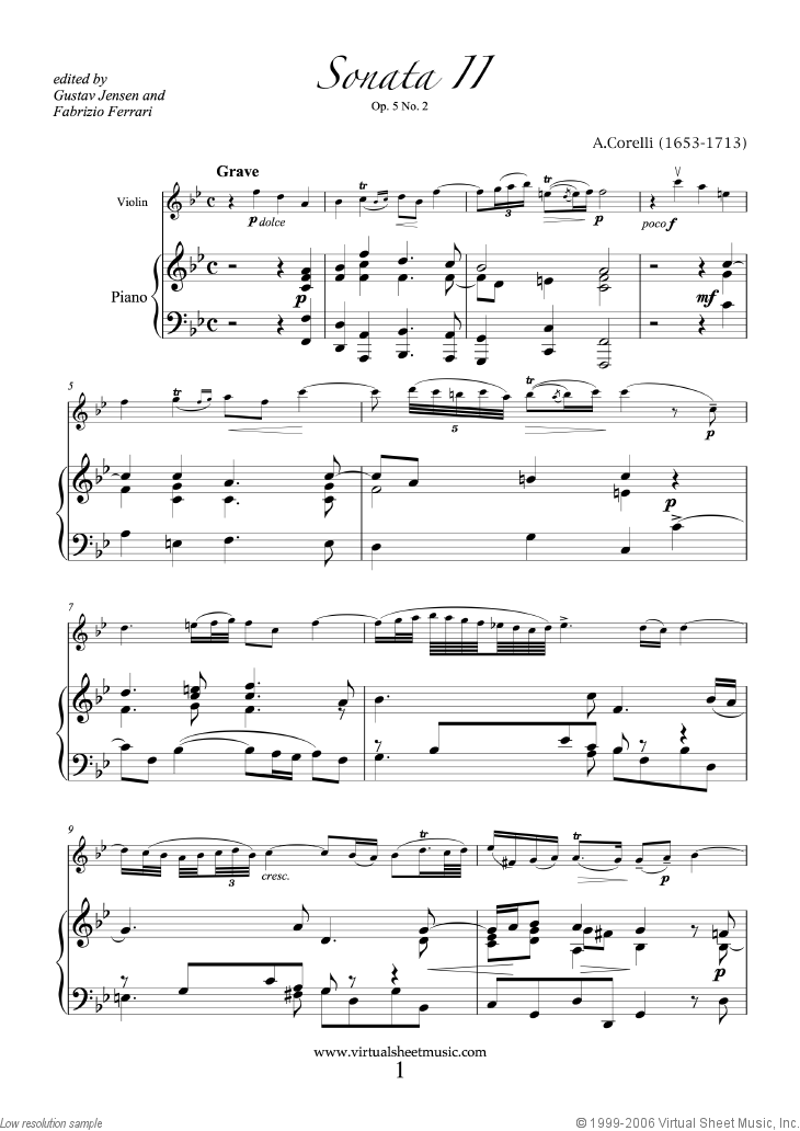 Noten Sonata Op.5 No.2