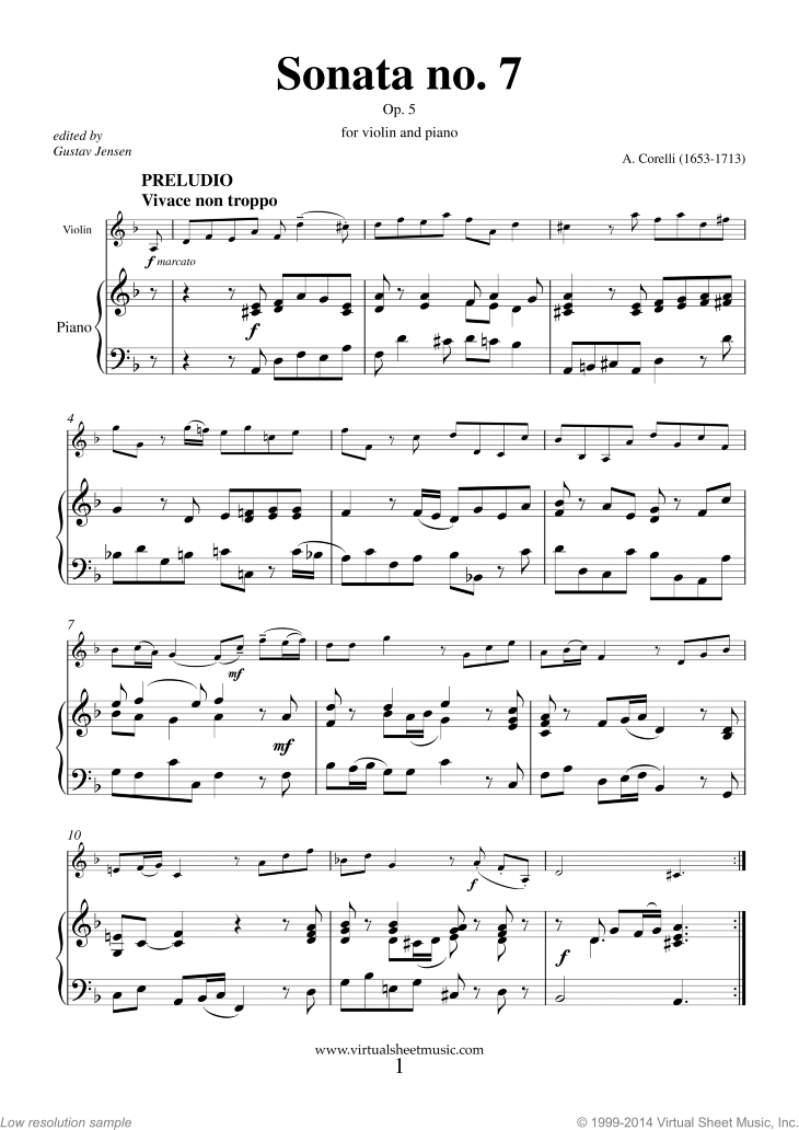Noten Sonata Op.5 No.7