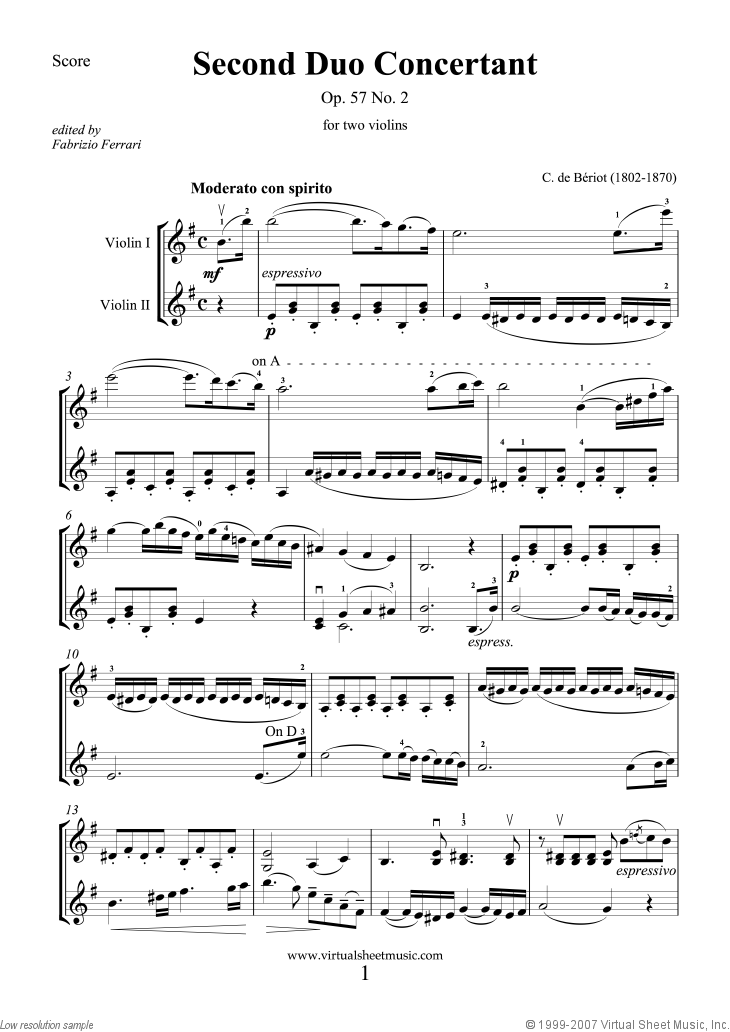 Noten Second Duo Concertant Op.57 No.2