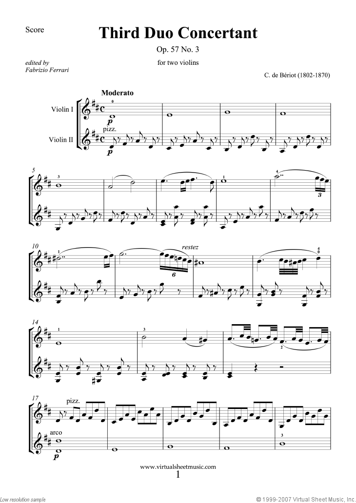Noten Third Duo Concertant Op.57 No.3