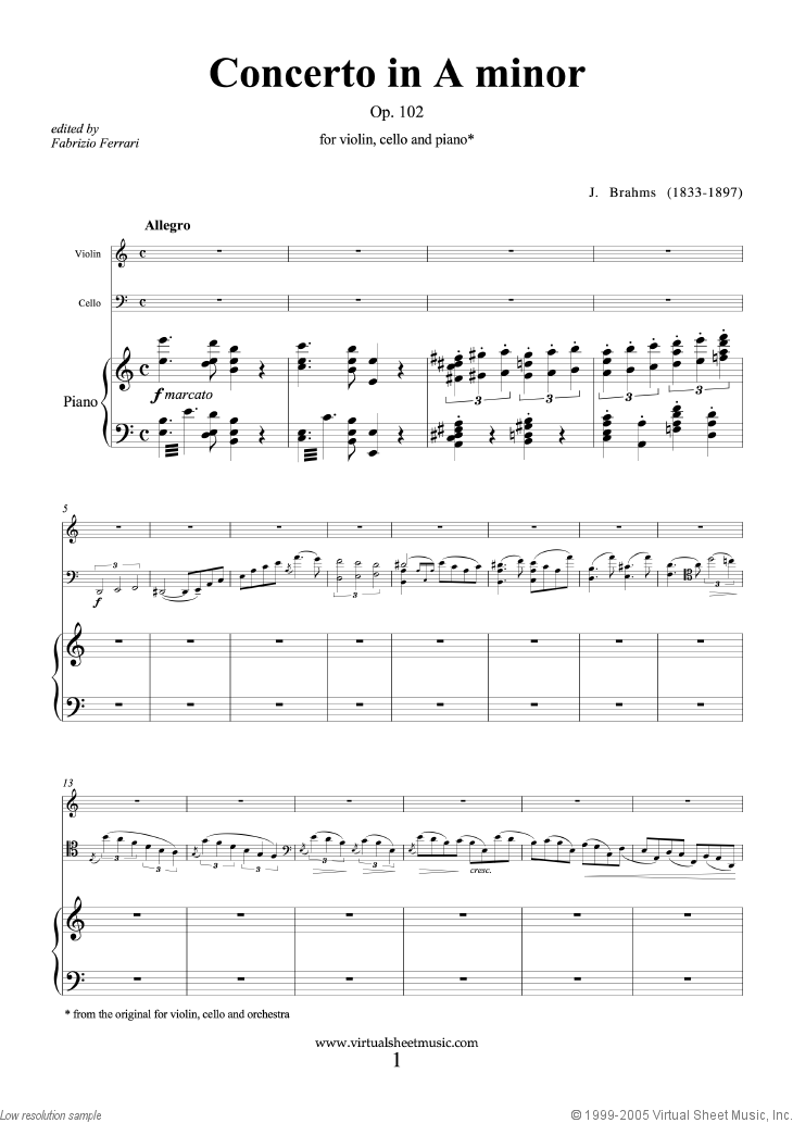 Noten Concerto in A minor Op.102