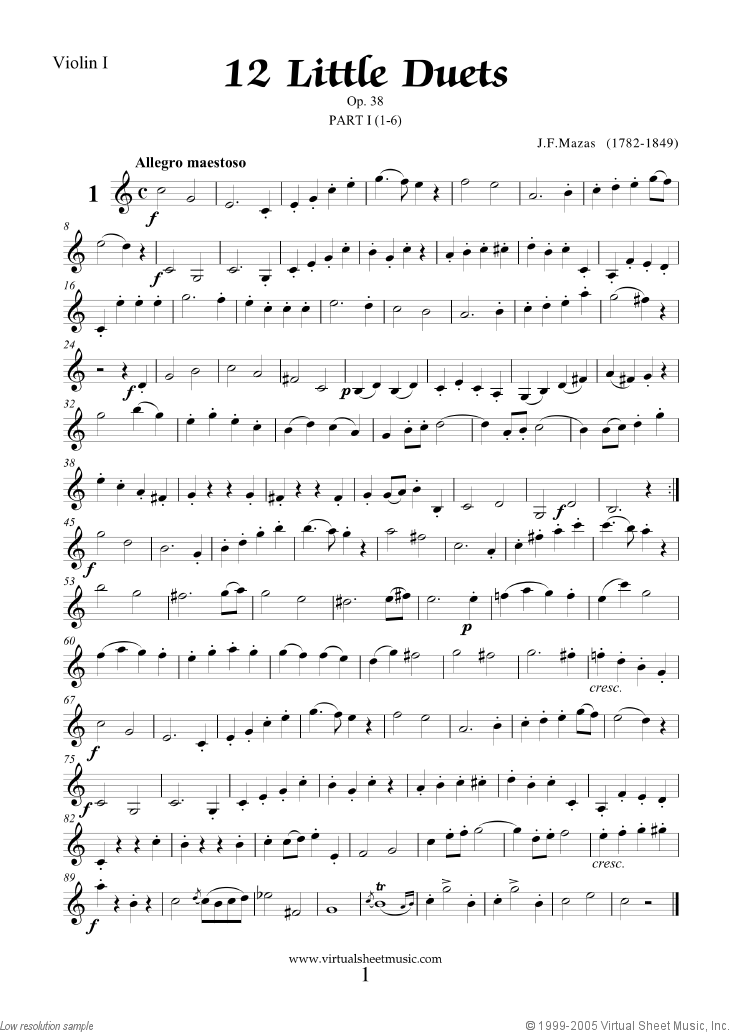 Noten Little Duets Op.38, 12 - part I