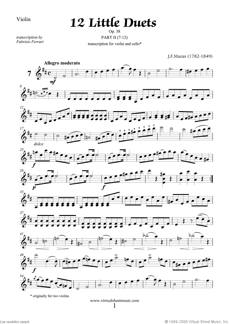 Noten Little Duets Op.38, 12 - part II