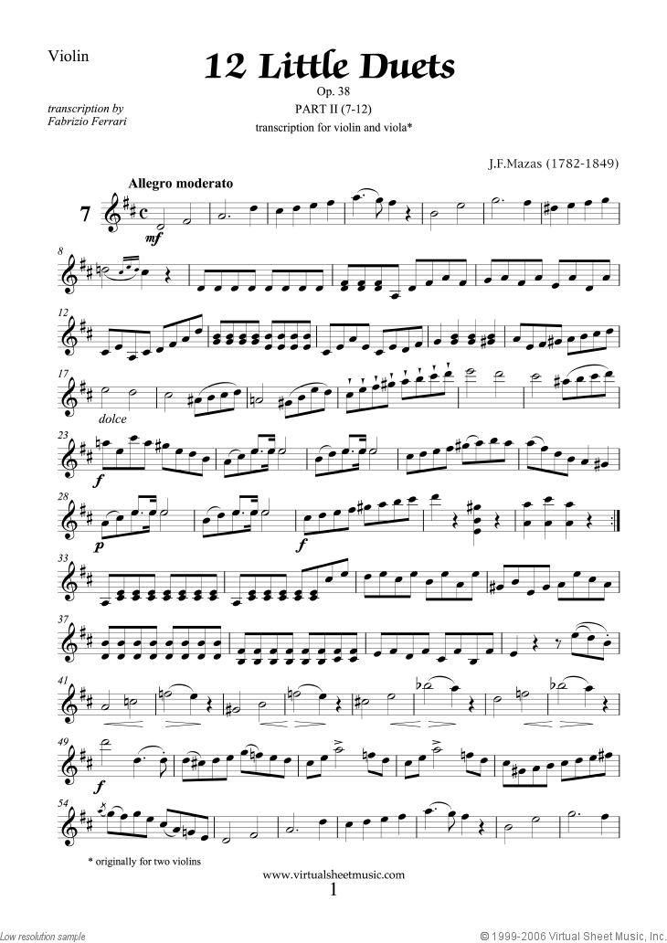 Noten Little Duets Op.38, 12 - part II