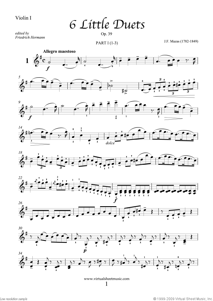 Noten Little Duets Op.39, 6 - part I