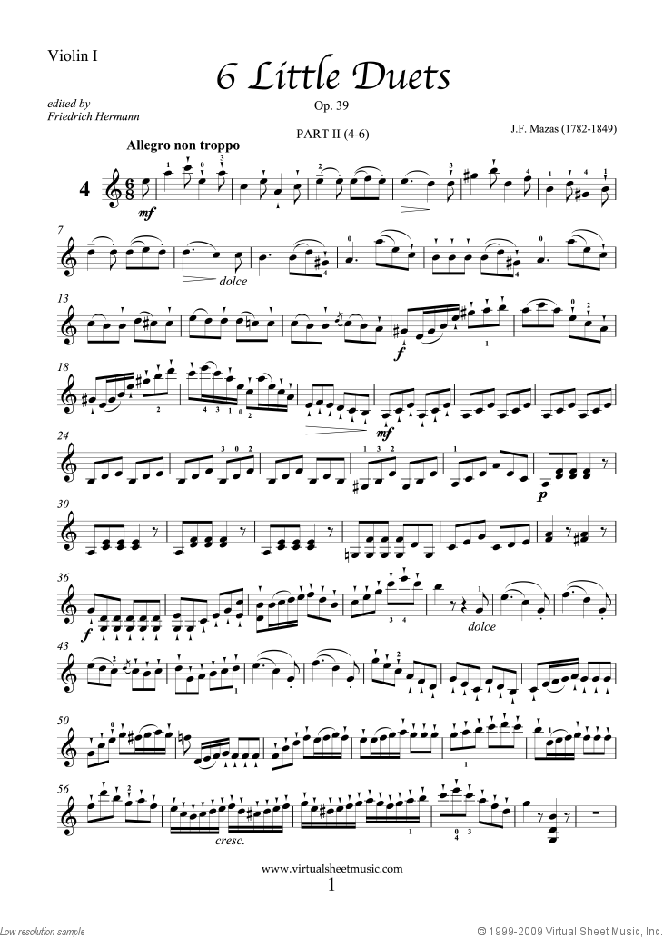 Noten Little Duets Op.39, 6 - part II