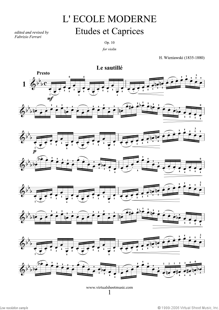 Noten L' Ecole Moderne Op.10
