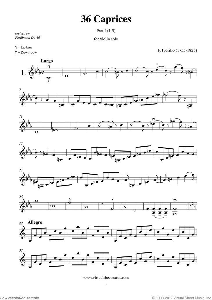 Noten Caprices, 36 part I (1-9)