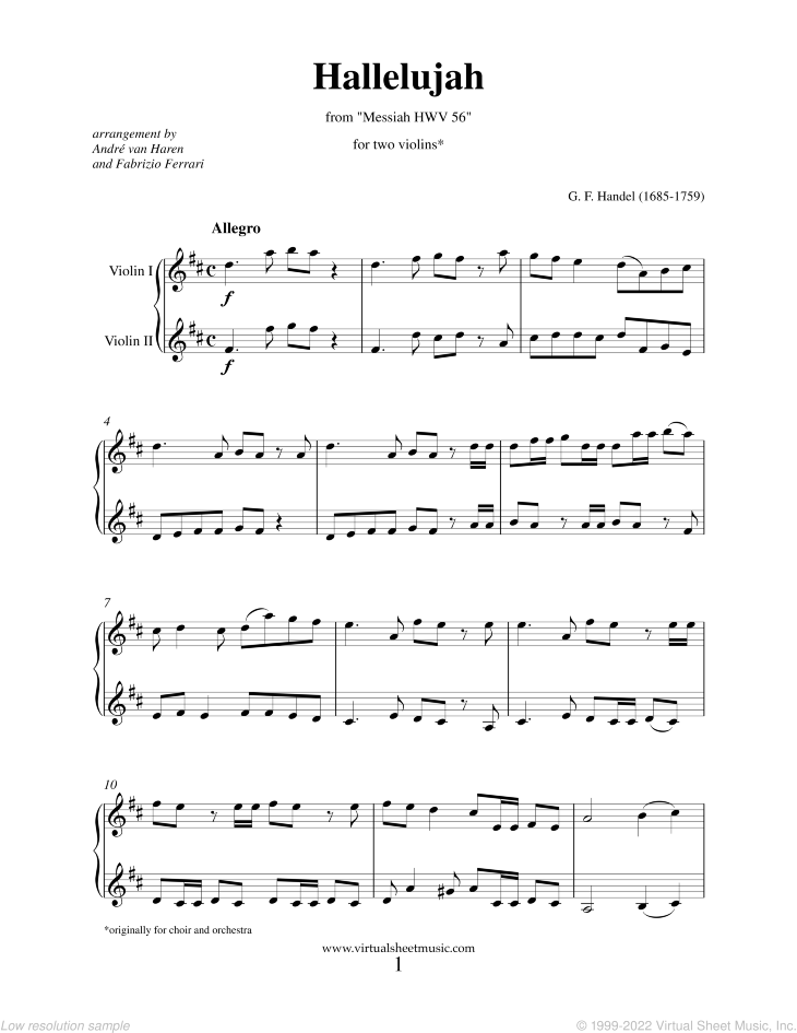 Noten Hallelujah Chorus from Messiah (neue Ausgabe)