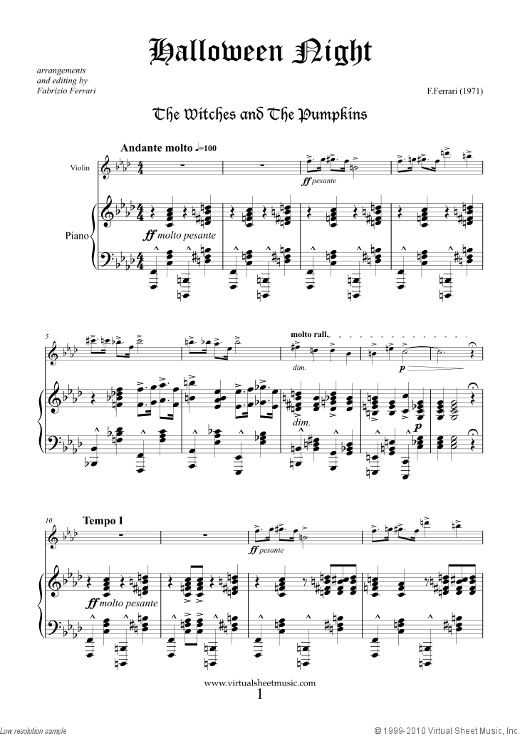 Noten Halloween Collection