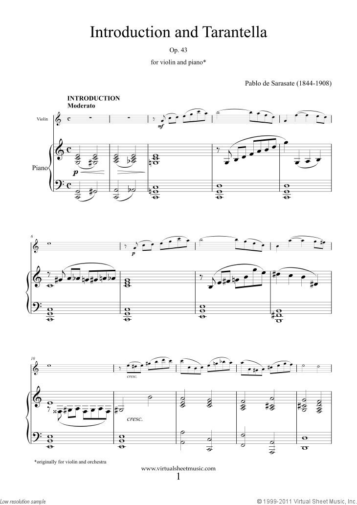 Noten Introduction and Tarantella Op.43
