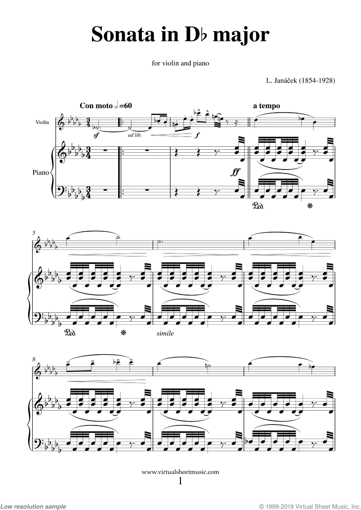 Noten Sonata in D flat major