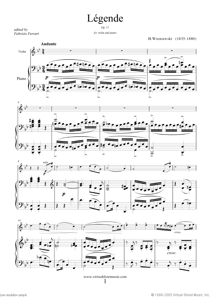 Noten Legende Op.17