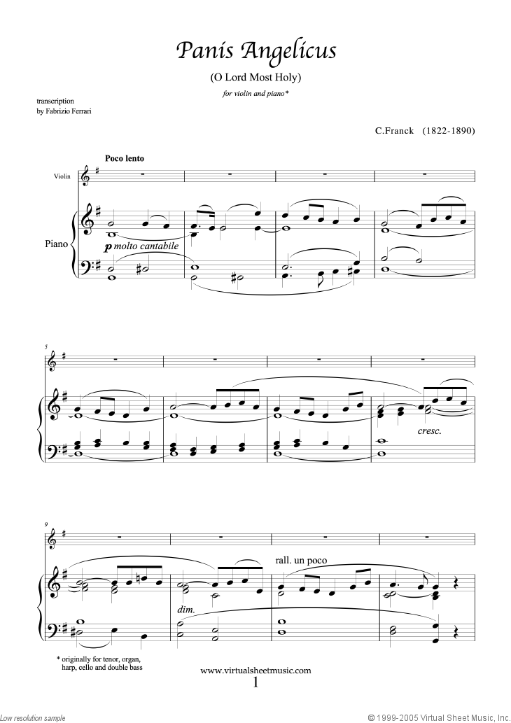 Noten Panis Angelicus