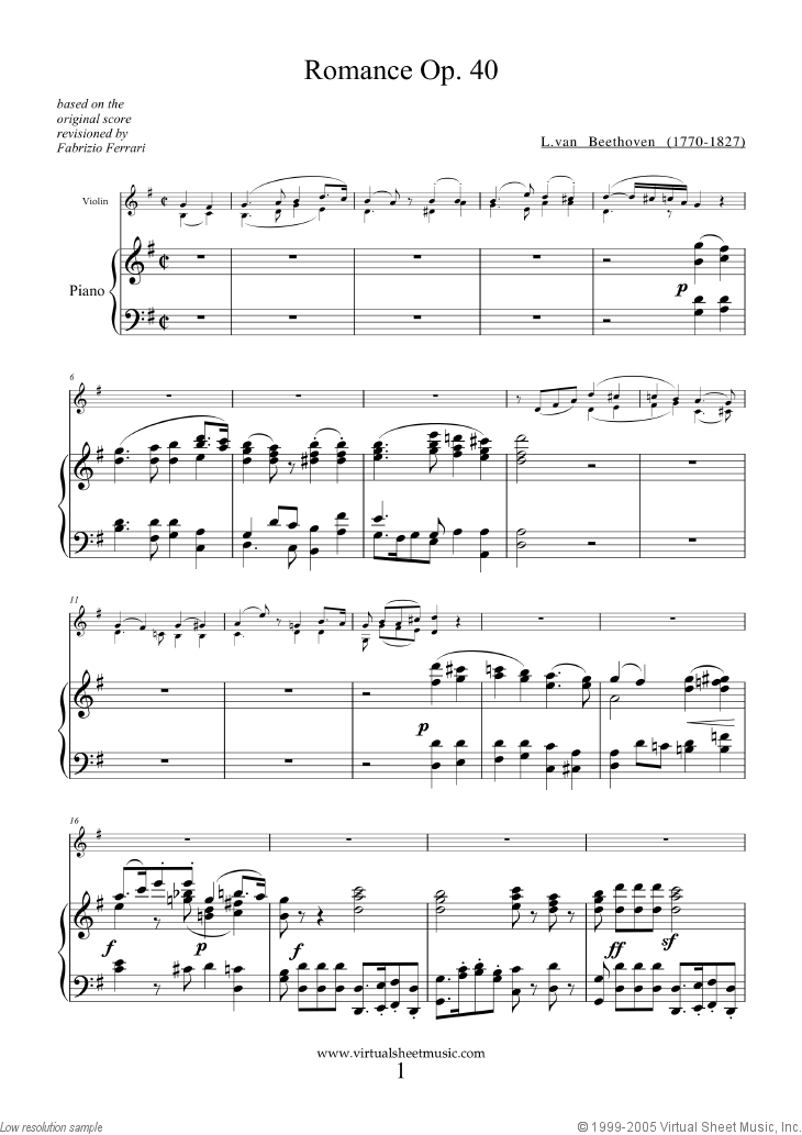 Noten Two Romances Op.40-50