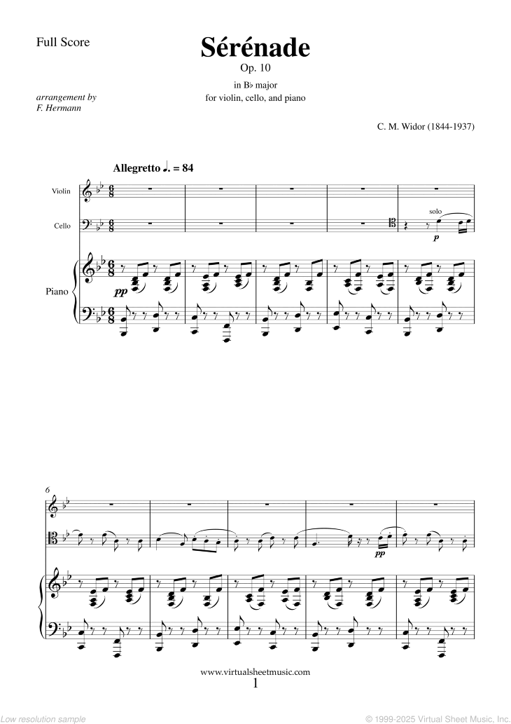 Noten Serenade Op. 10