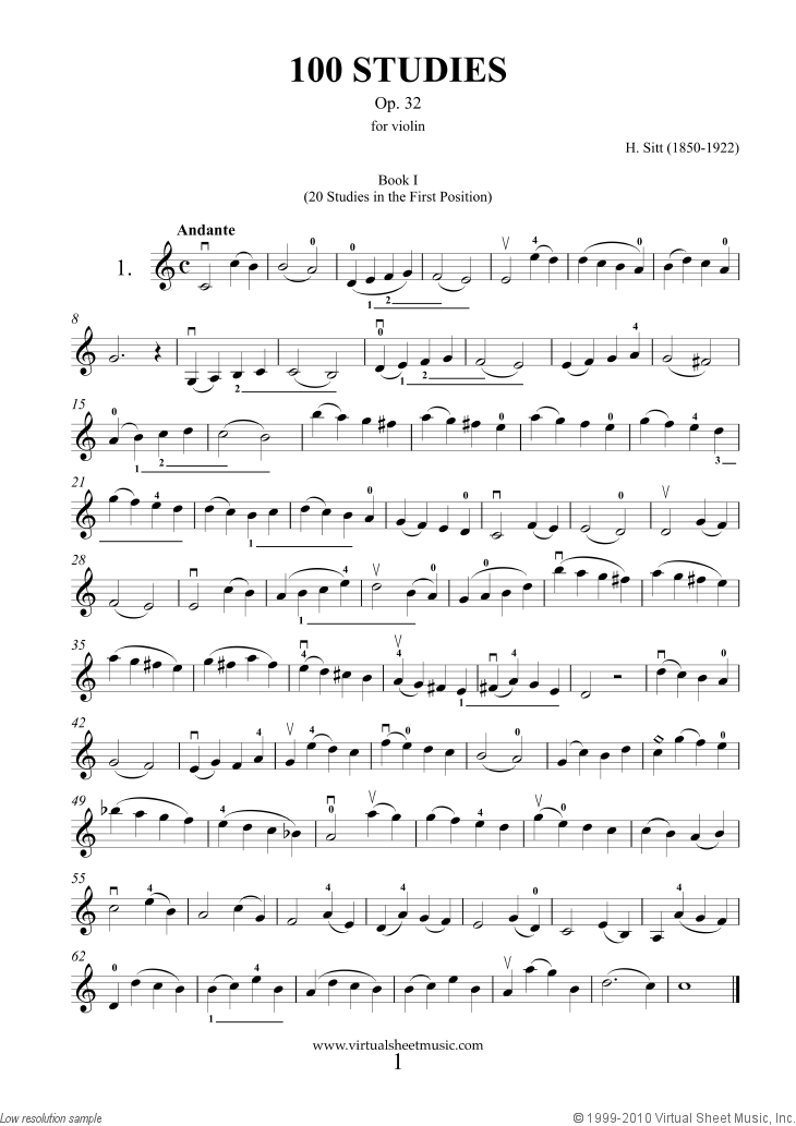 Noten Studies, 100 Op.32 (komplett)