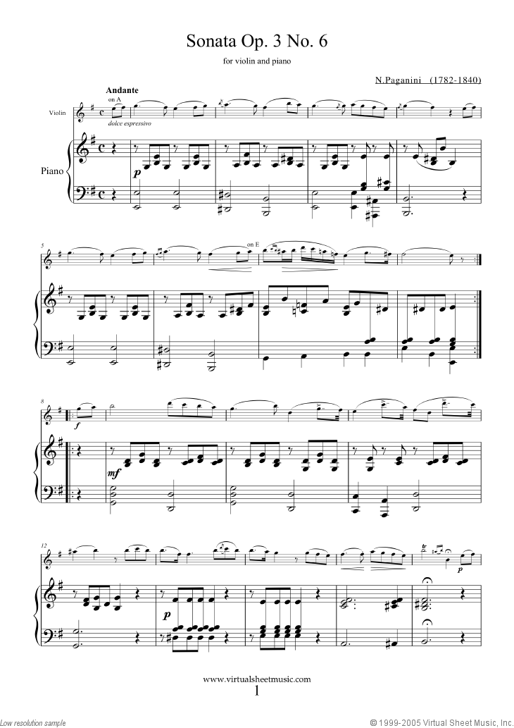 Noten Sonata op.3 no.6