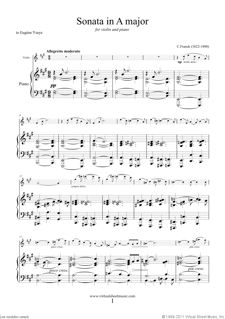 Noten Sonata in A major (neue Ausgabe)