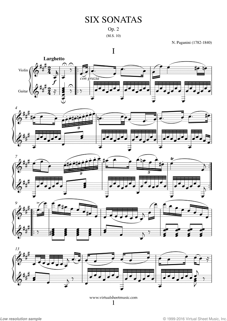 Noten Sonatas Op.2, M.S. 10