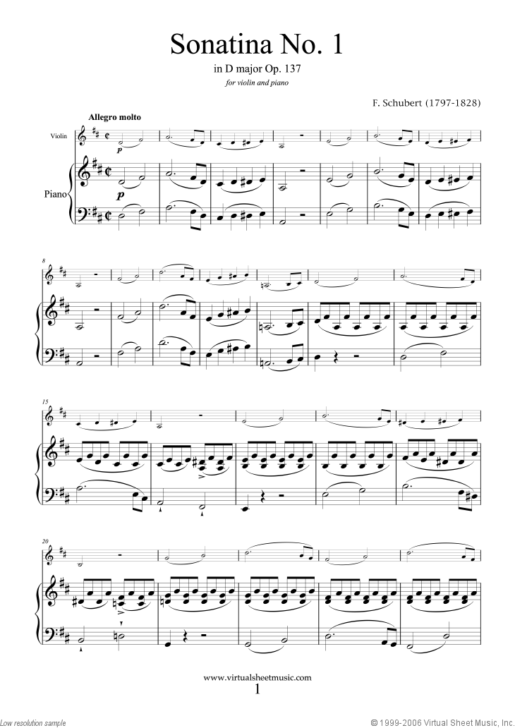 Noten Sonatina No.1 Op.137