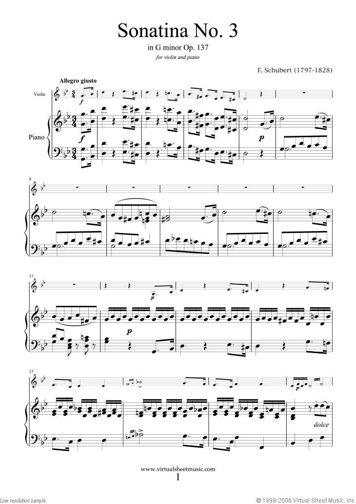 Noten Sonatina No.3 Op.137