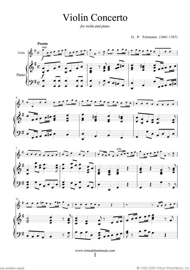 Noten Concerto in G major