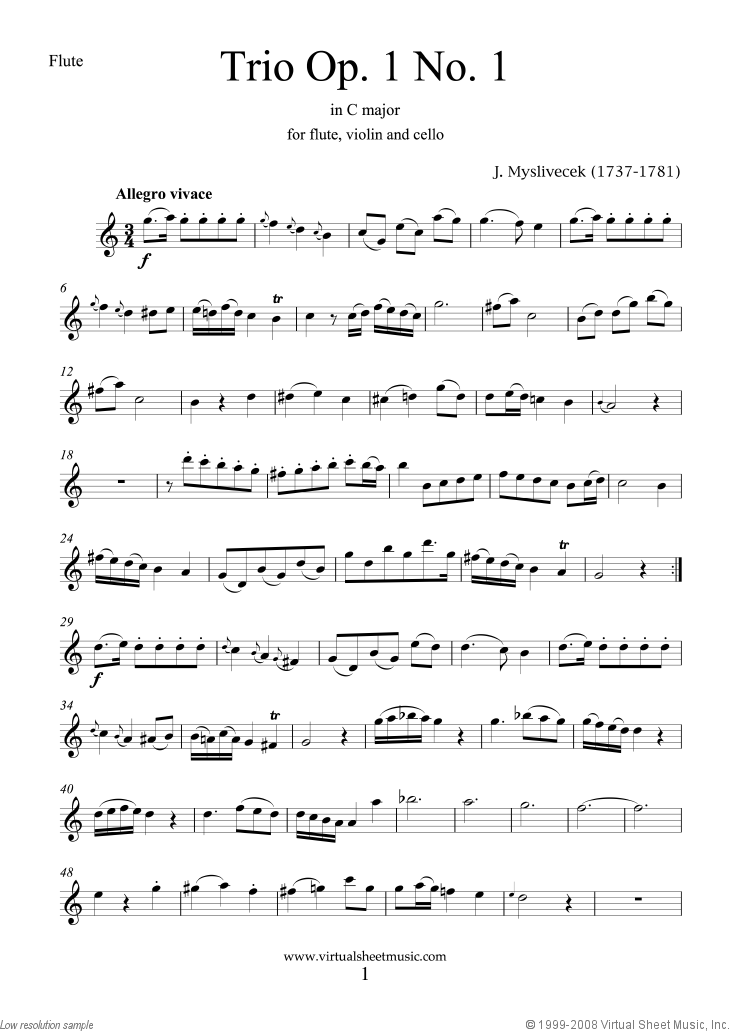 Noten Trio Op.1 No.1 (Stimmen)