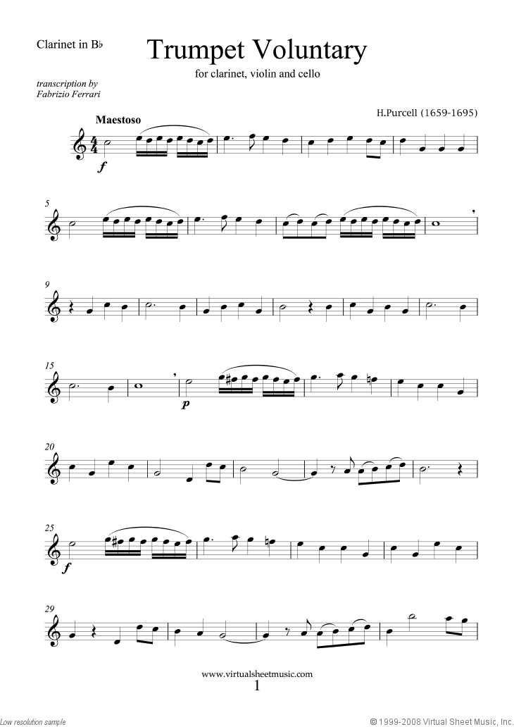 Noten Trumpet Voluntary & Hornpipe