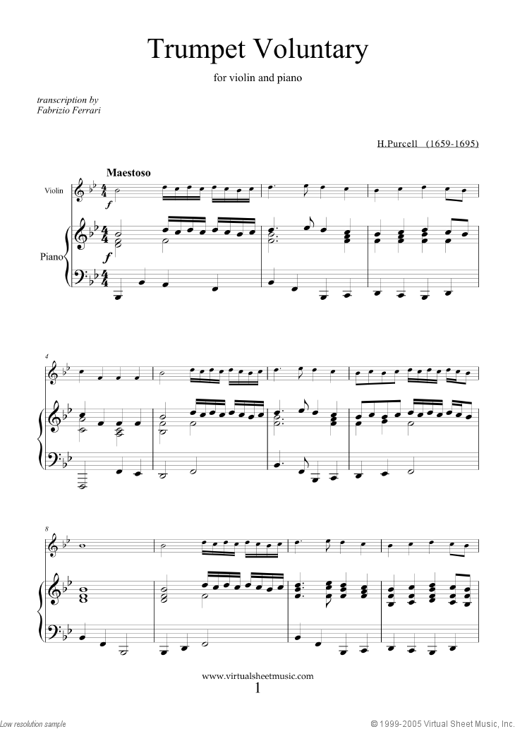 Noten Trumpet Voluntary & Hornpipe