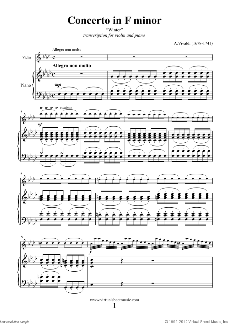 Noten Concerto "Winter" (neue Ausgabe)